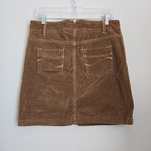 Gap Stretch Corduroy Y2K Style Preppy Skirt Brown Size 10 - Picture 6 of 6